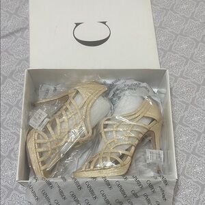 Caparros Gold Heels Elegant Design